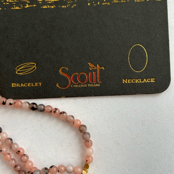 Combination necklace or bracelet made of beaded stones by Scott - Picture 6 of 7